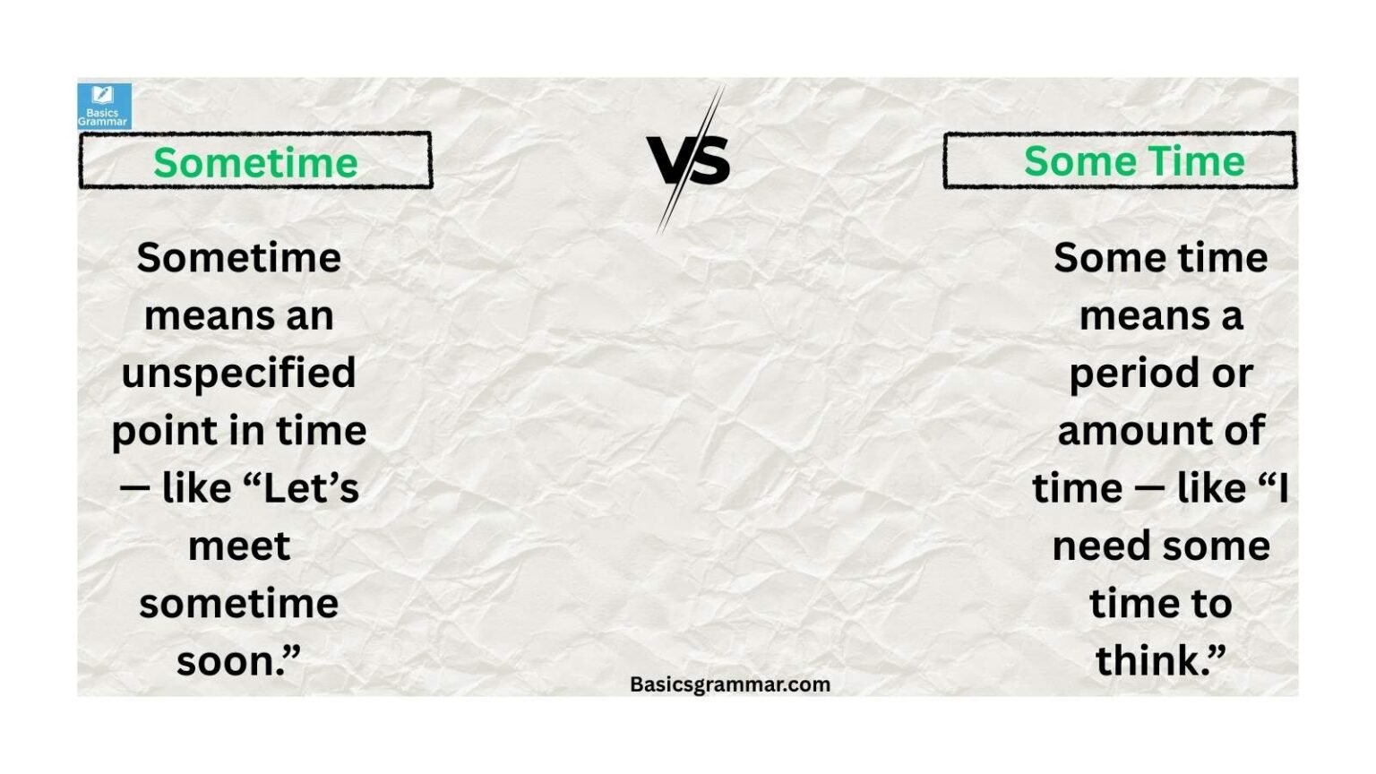 Sometime or Some Time – Which One Is Correct? - Basicsgrammar.com
